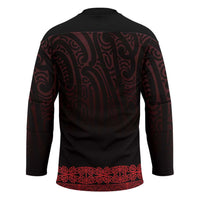 New Zealand Maori Kowhaiwhai Hockey Jersey Whero Maui and Mangopare - Polynesian Pride