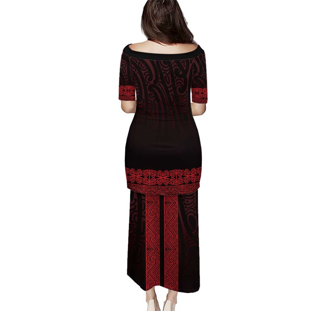 New Zealand Maori Kowhaiwhai Puletasi Whero Maui and Mangopare