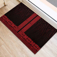 New Zealand Maori Kowhaiwhai Rubber Doormat Whero Maui and Mangopare