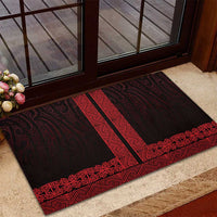 New Zealand Maori Kowhaiwhai Rubber Doormat Whero Maui and Mangopare