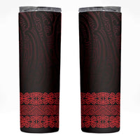New Zealand Maori Kowhaiwhai Skinny Tumbler Whero Maui and Mangopare