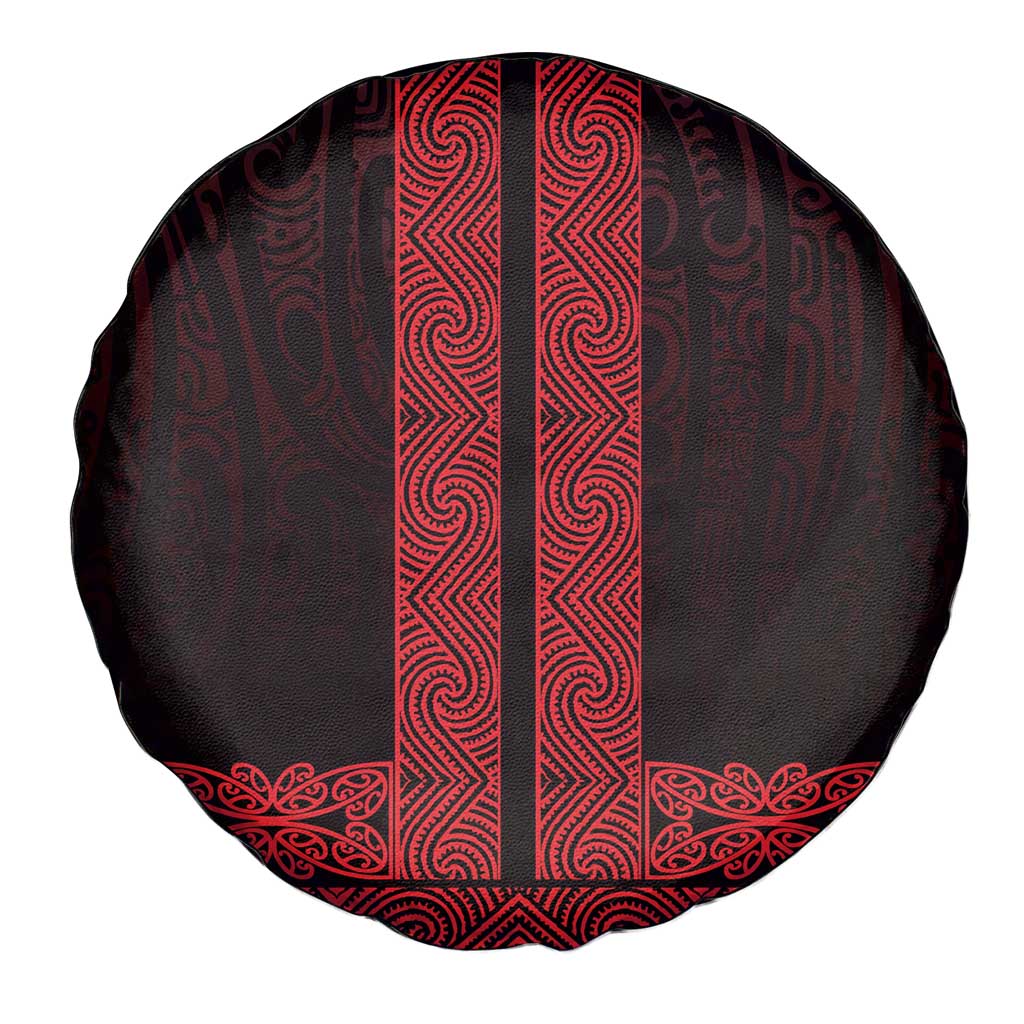 New Zealand Maori Kowhaiwhai Spare Tire Cover Whero Maui and Mangopare