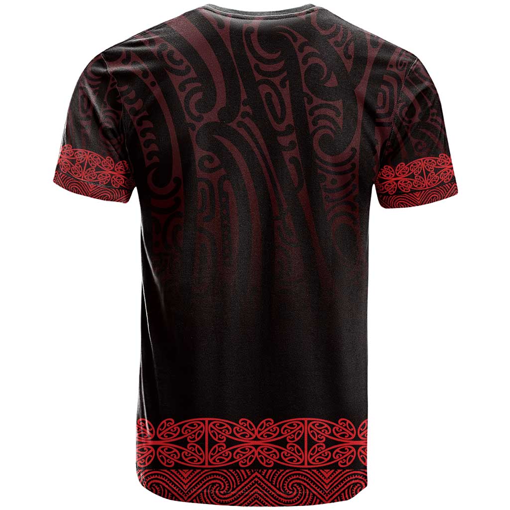 New Zealand Maori Kowhaiwhai T Shirt Whero Maui and Mangopare