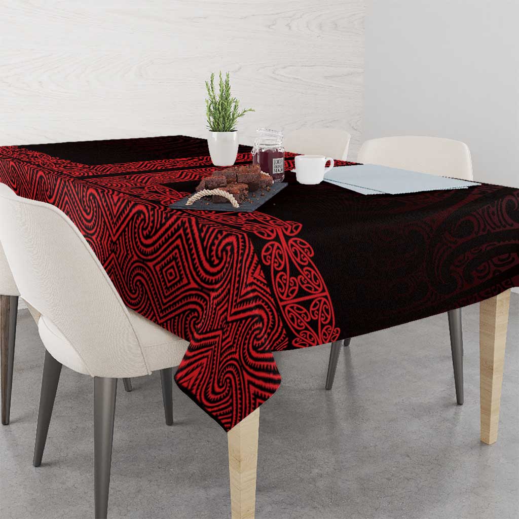 New Zealand Maori Kowhaiwhai Tablecloth Whero Maui and Mangopare