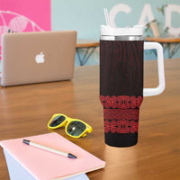 New Zealand Maori Kowhaiwhai Tumbler With Handle Whero Maui and Mangopare