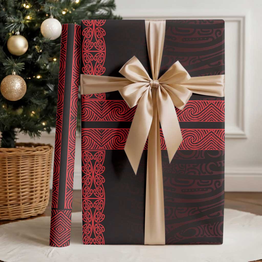 New Zealand Maori Kowhaiwhai Wrapping Paper Whero Maui and Mangopare - Polynesian Pride