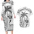 Custom Fiji Black Fern Couples Matching Long Sleeve Bodycon Dress and Hawaiian Shirt Maori Warroir with Fijian Masi Pattern