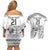 Custom Fiji Black Fern Couples Matching Off Shoulder Short Dress and Hawaiian Shirt Maori Warroir with Fijian Masi Pattern