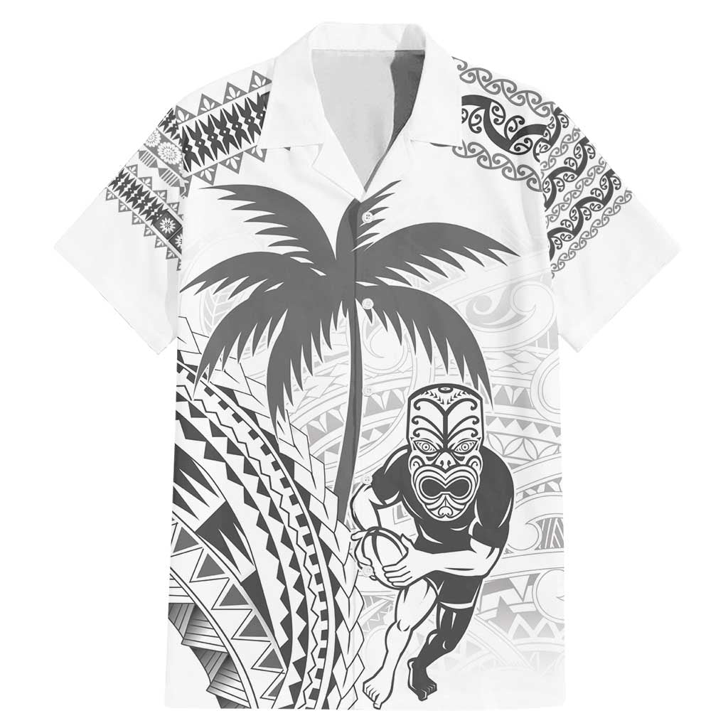 Custom Fiji Black Fern Family Matching Mermaid Dress and Hawaiian Shirt Maori Warroir with Fijian Masi Pattern