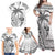 Custom Fiji Black Fern Family Matching Off Shoulder Maxi Dress and Hawaiian Shirt Maori Warroir with Fijian Masi Pattern