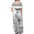 Custom Fiji Black Fern Family Matching Off Shoulder Maxi Dress and Hawaiian Shirt Maori Warroir with Fijian Masi Pattern