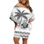 Custom Fiji Black Fern Family Matching Off Shoulder Short Dress and Hawaiian Shirt Maori Warroir with Fijian Masi Pattern