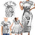 Custom Fiji Black Fern Family Matching Short Sleeve Bodycon Dress and Hawaiian Shirt Maori Warroir with Fijian Masi Pattern