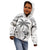 Custom Fiji Black Fern Kid Hoodie Maori Warroir with Fijian Masi Pattern