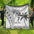 Custom Fiji Black Fern Quilt Maori Warroir with Fijian Masi Pattern