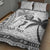 Custom Fiji Black Fern Quilt Bed Set Maori Warroir with Fijian Masi Pattern