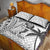 Custom Fiji Black Fern Quilt Bed Set Maori Warroir with Fijian Masi Pattern