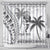 Custom Fiji Black Fern Shower Curtain Maori Warroir with Fijian Masi Pattern