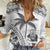 Custom Fiji Black Fern Women Casual Shirt Maori Warroir with Fijian Masi Pattern
