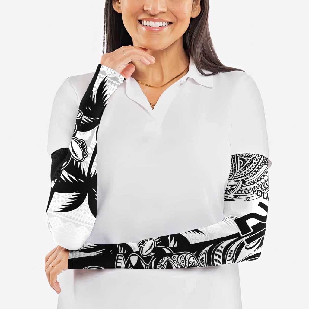 Fiji New Zealand Rugby Personalised Arm Sleeves Maori and Tapa Pattern - Polynesian Pride