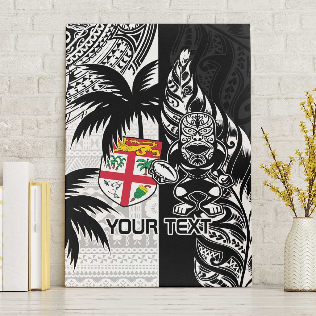 Custom Fiji New Zealand Canvas Wall Art Maori mix Tapa Pattern Version