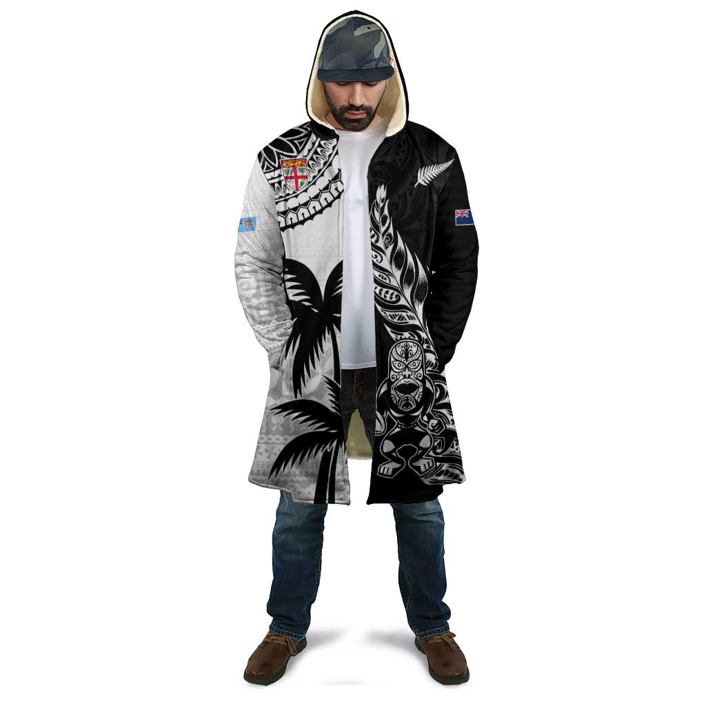 Fiji New Zealand Rugby Personalised Cloak Maori and Tapa Pattern - Polynesian Pride