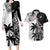 Custom Fiji New Zealand Couples Matching Long Sleeve Bodycon Dress and Hawaiian Shirt Maori mix Tapa Pattern Version