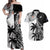 Custom Fiji New Zealand Couples Matching Off Shoulder Maxi Dress and Hawaiian Shirt Maori mix Tapa Pattern Version