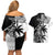 Custom Fiji New Zealand Couples Matching Off Shoulder Short Dress and Hawaiian Shirt Maori mix Tapa Pattern Version