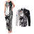 Custom Fiji New Zealand Couples Matching Tank Maxi Dress and Long Sleeve Button Shirt Maori mix Tapa Pattern Version