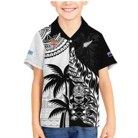 Custom Fiji New Zealand Family Matching Mermaid Dress and Hawaiian Shirt Maori mix Tapa Pattern Version