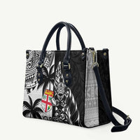 Fiji New Zealand Rugby Personalised Leather Bag Maori and Tapa Pattern - Polynesian Pride