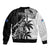 Custom Fiji New Zealand Sleeve Zip Bomber Jacket Maori mix Tapa Pattern Version