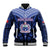 Custom Manu Samoa Sevens Rugby Baseball Jacket Samoan Tribal Tattoo