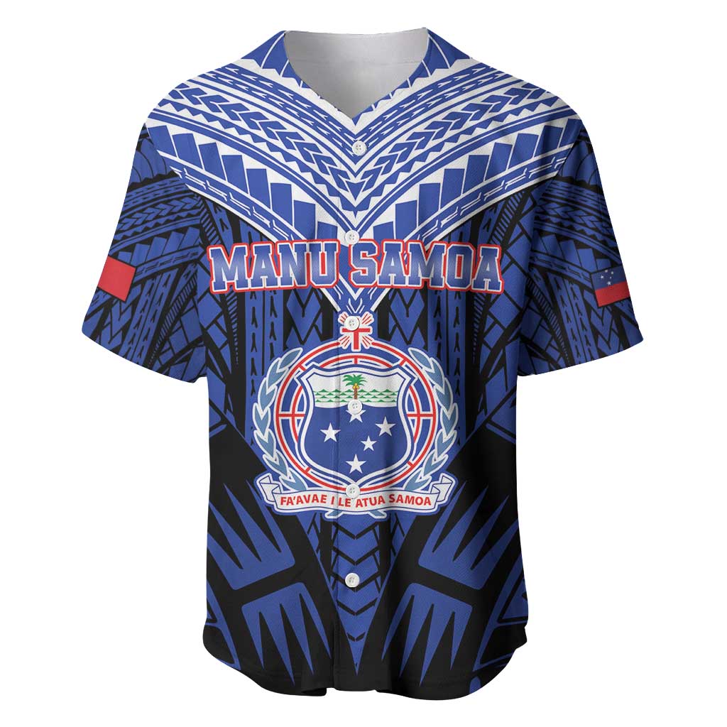 Custom Manu Samoa Sevens Rugby Baseball Jersey Samoan Tribal Tattoo