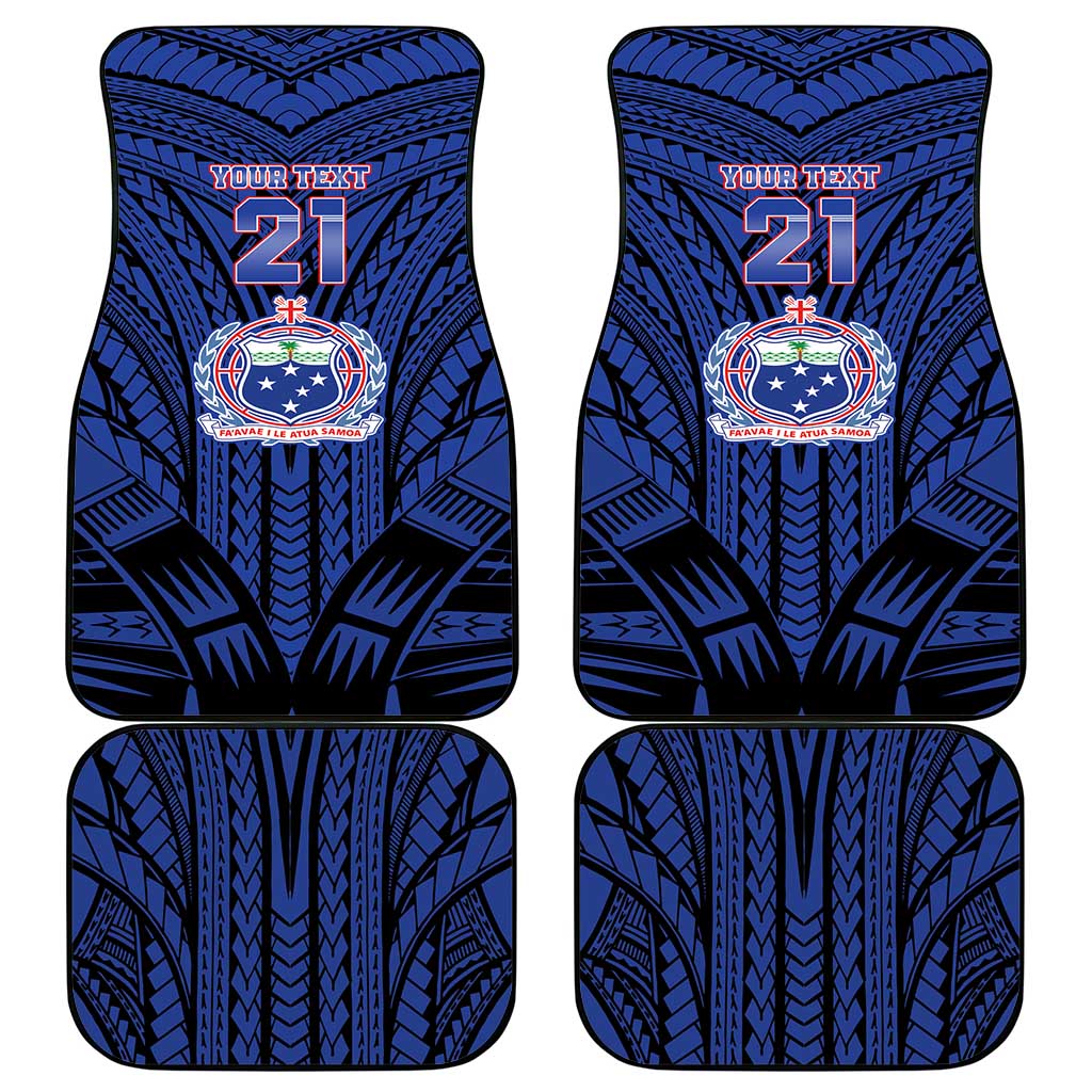 Custom Manu Samoa Sevens Rugby Car Mats Samoan Tribal Tattoo