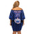 Custom Manu Samoa Sevens Rugby Off Shoulder Short Dress Samoan Tribal Tattoo