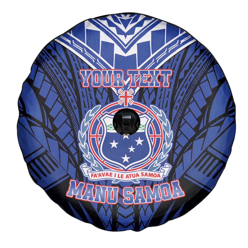 Custom Manu Samoa Sevens Rugby Spare Tire Cover Samoan Tribal Tattoo