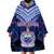 Custom Manu Samoa Sevens Rugby Wearable Blanket Hoodie Samoan Tribal Tattoo