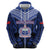 Custom Manu Samoa Sevens Rugby Zip Hoodie Samoan Tribal Tattoo