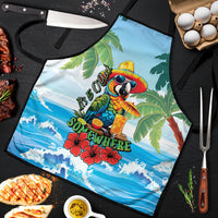 Funny Parrot Margarita Five O'clock Somewhere Apron