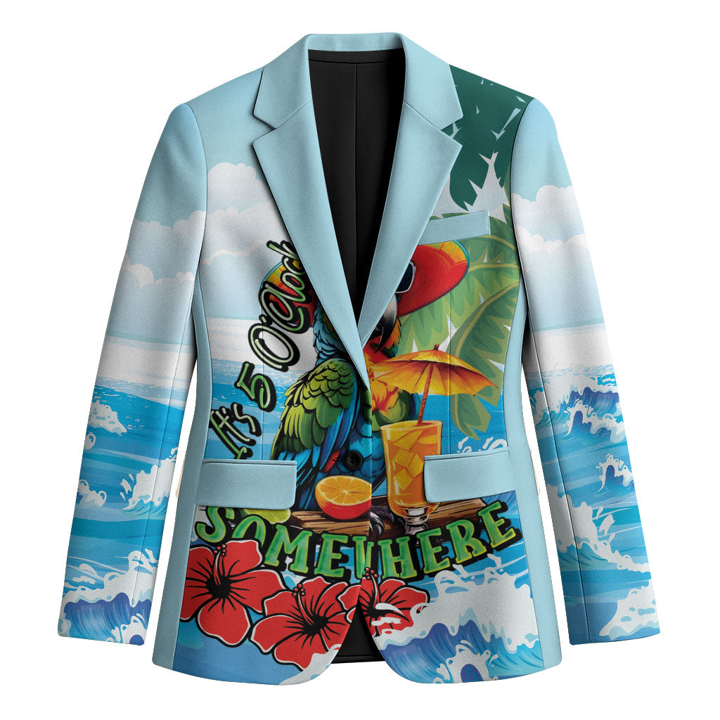 Funny Parrot Margarita Five O'clock Somewhere Blazer