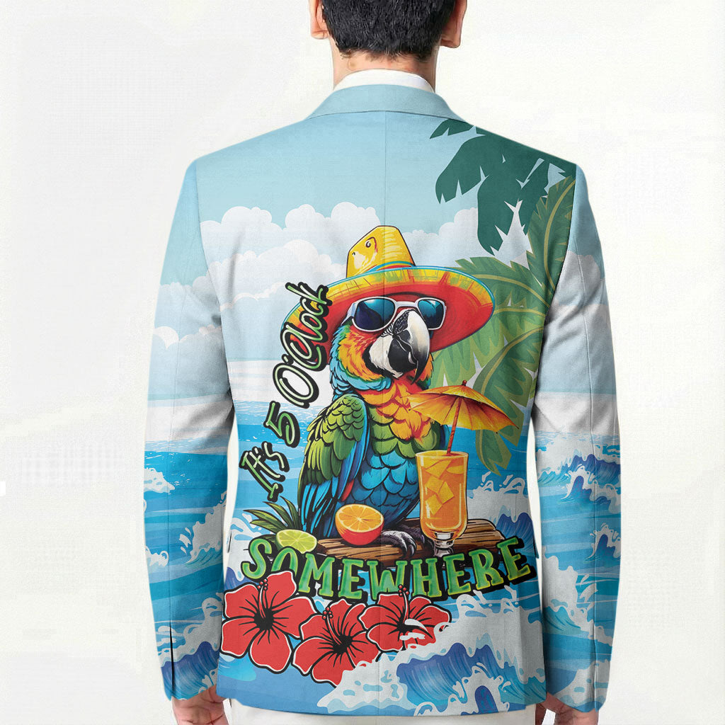 Funny Parrot Margarita Five O'clock Somewhere Blazer