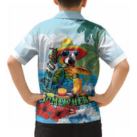 Funny Parrot Margarita Five O'clock Somewhere Kid Hawaiian Shirt LT9 - Polynesian Pride