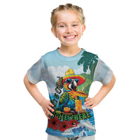 Funny Parrot Margarita Five O'clock Somewhere Kid T Shirt
