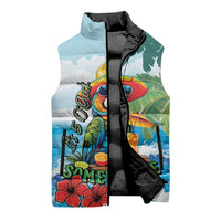 Funny Parrot Margarita Five O'clock Somewhere Sleeveless Puffer Jacket