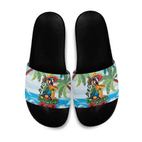 Funny Parrot Margarita Five O'clock Somewhere Slide Sandals