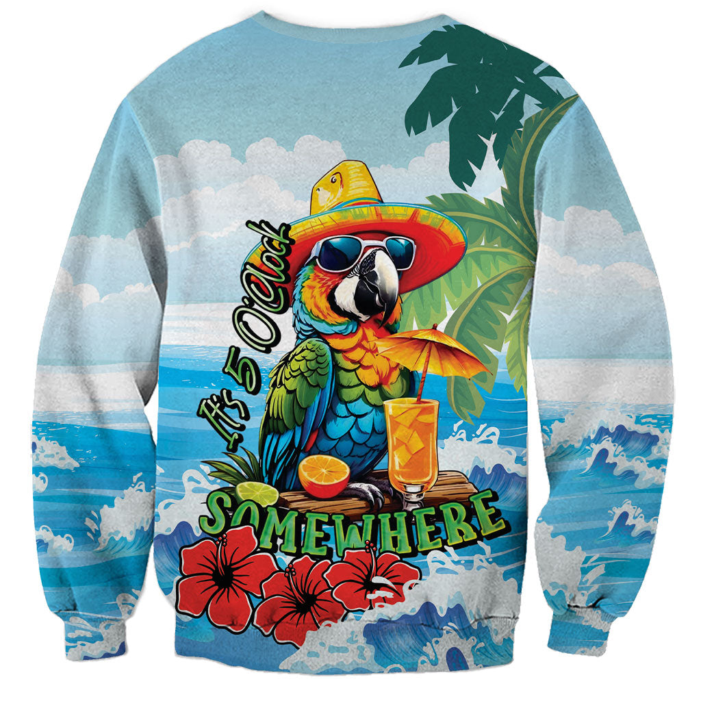 Funny Parrot Margarita Five O'clock Somewhere Sweatshirt