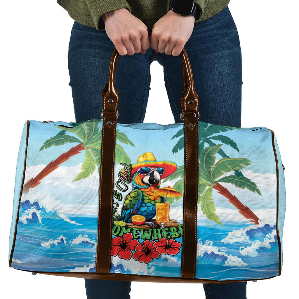 Funny Parrot Margarita Five O'clock Somewhere Travel Bag