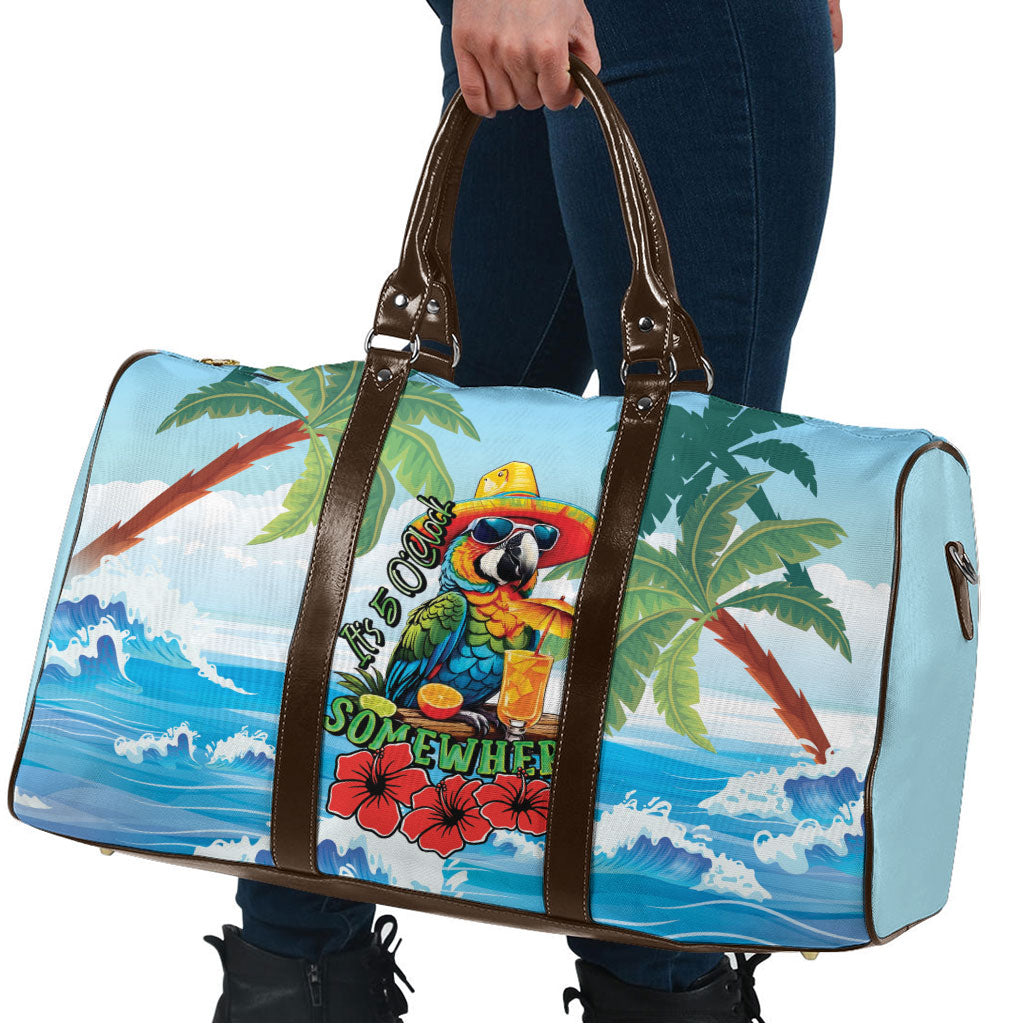 Funny Parrot Margarita Five O'clock Somewhere Travel Bag